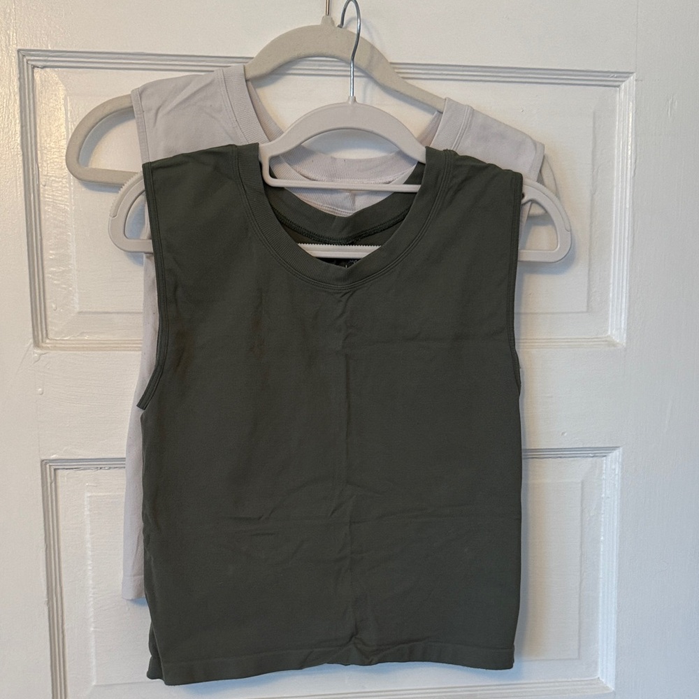 Free People Camis (2x White & olive)